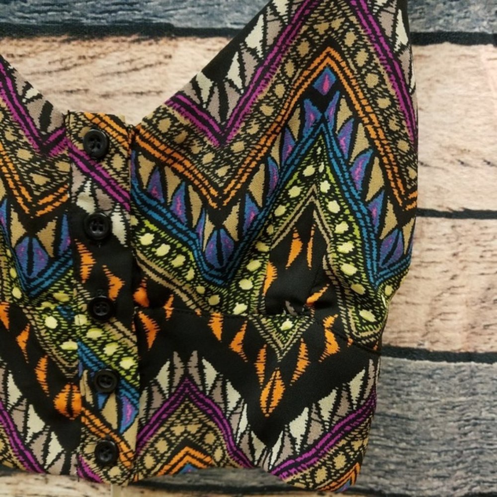 LF Aztec Orange Crop Top